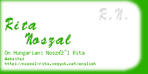 rita noszal business card